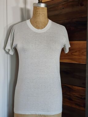 Vintage K-Mart White Short Sleeve Single Stitch Crewneck Tee